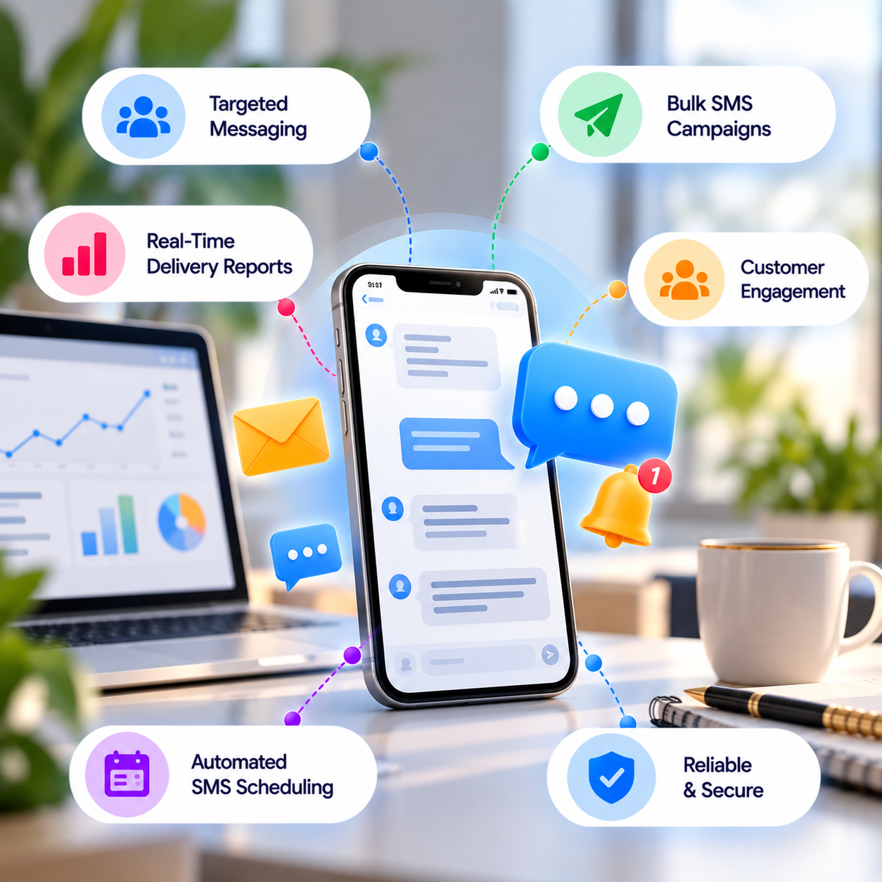 SMS marketing campaign management interface